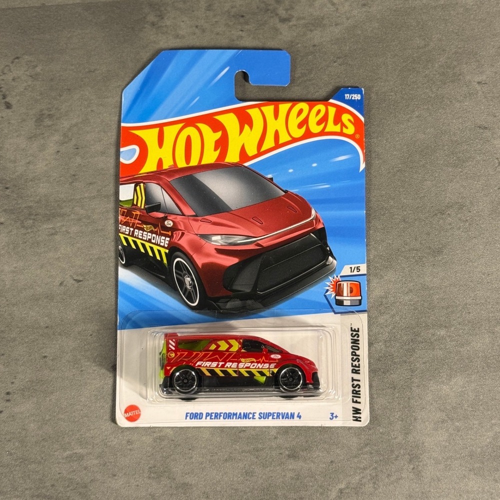 Hot Wheels Ford Performance Supervan 4 Red First Response 17/250 EMS Rescue Fie